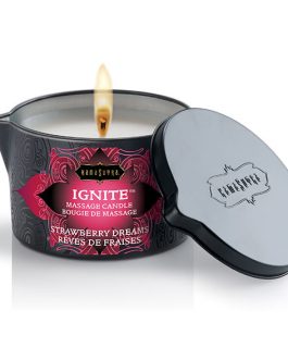 Candela da massaggio alla fragola KAMASUTRA