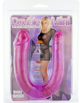 Dildo flessibile in gelatina rosa per la doppia penetrazione SEVEN CREATIONS
