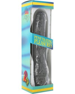 SEVEN CREATIONS – VIBRATORE IN VINILE P-SHAPE PENE NERO 20 CM