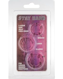 Set di 3 anelli per il pene in silicone rosa SEVEN CREATIONS