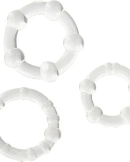 SEVEN CREATIONS – SET DI TRE ANELLI PER PENE TRASPARENTI