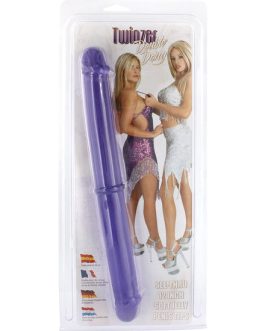Doppio pene in PVC viola 32 cm x Ø 3,5 cm SEVEN CREATIONS