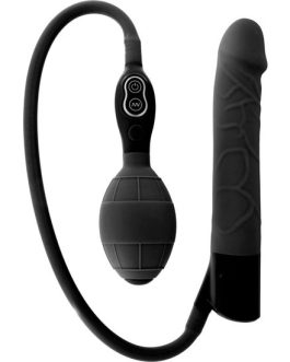 Vibratore gonfiabile in silicone nero 15 cm SEVEN CREATIONS