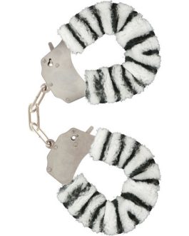 Manette in metallo foderate con pelliccia colorata zebra TOYJOY