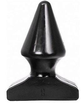 Plug anale conico in PVC da 17 cm x Ø 8 cm ALL BLACK