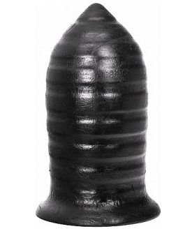 Grande anal plug in PVC da 16 cm x Ø 8 cm ALL BLACK