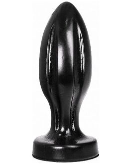 Anal plug a goccia in PVC da 21 cm ALL BLACK