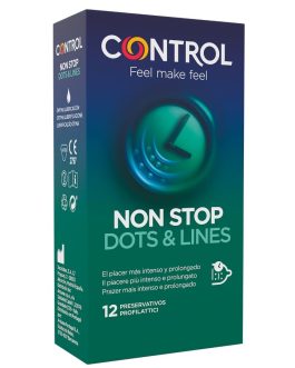 CONTROL NONSTOP DOTS AND LINES CONDOMS 12 UNITS