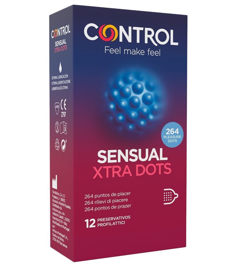 Control Sensual Xtra Dots 12 preservativi stimolanti
