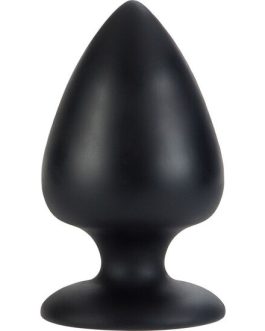 Plug anale in silicone nero 6 cm Ø 5 cm CALEXOTICS
