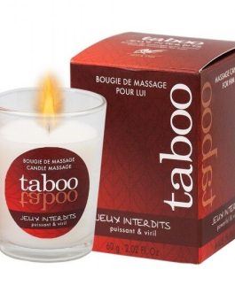 TABOO CANDELA DA MASSAGGIO UOMO JEUX INTERDITI PROFUMO LICHENE