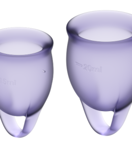 SATISFYER – FEEL CONFIDENT COPPA MESTRUALE VIOLA 15 + 20 ML