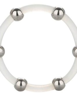 CALEXOTICS – ANELLO IN SILICONE CON PERLINE IN ACCIAIO XL