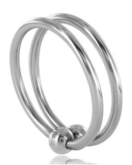 Doppio anello per pene e testicoli in acciaio inossidabile Ø 32 mm METAL HARD