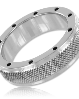 Anello zigrinato per pene o testicoli in acciaio Ø 55 mm METAL HARD
