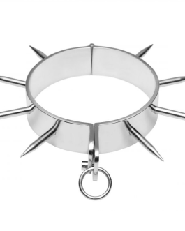 Collare BDSM da schiavo/a con punte Ø 13,5 cm METAL HARD