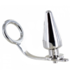 Anello per il pene Ø 45 mm con anal plug lungo 50 mm METAL HARD