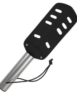 Sculacciatore in vera pelle con manico rigido in acciaio METAL HARD