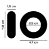 POWERING - ANELLO PER PENE SUPER FLESSIBILE E RESISTENTE 4,8 CM PR05 NERO - immagine 5