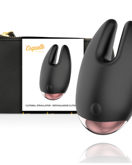 Stimolatore clitoriale in silicone nero/oro COQUETTE CHIC DESIRE