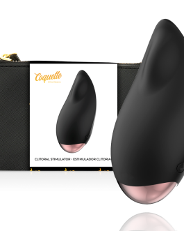 Stimolatore clitoriale in silicone nero/oro COQUETTE CHIC DESIRE
