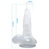 BAILE - DILDO REALISTICO CON VENTOSA E TESTICOLI 16.7 CM TRASPARENTE - immagine 5