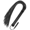 Frusta flogger in pelle vegana nera da 28 cm FETISH SUBMISSIVE - immagine 2