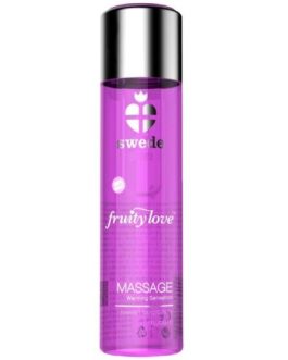 Olio da massaggio ed effetto riscaldante con aroma di lampone e rabarbaro FRUITY LOVE SWEDE 60 ml
