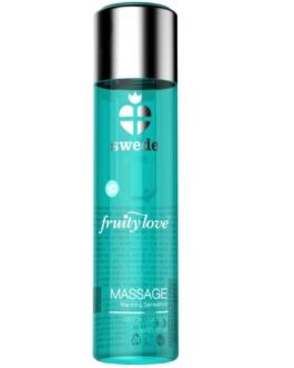 Olio da massaggio ed effetto riscaldante con aroma di ribes nero e lime FRUITY LOVE SWEDE 60 ml