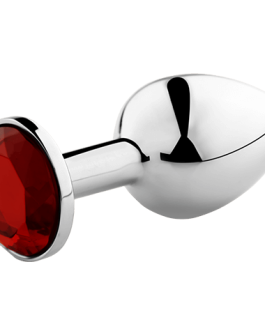 Plug anale in alluminio con base rossa SECRETPLAY tg. S