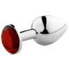 Plug anale in alluminio con base rossa SECRETPLAY tg. L