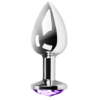 Plug anale in alluminio con base lilla SECRETPLAY tg. S