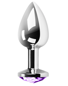 Plug anale in alluminio con base lilla SECRETPLAY tg. S