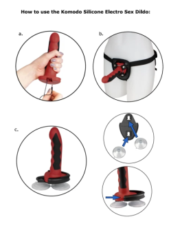 Dildo in silicone elettrostimolante ELECTRASTIM KOMODO
