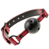 Ball Gag in pelle vegana a sfera traspirante FETISH SUBMISSIVE - immagine 2