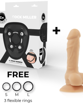 COCK MILLER – IMBRACATURA + COCKSIL IN SILICONE DENSIT ARTICOLABILE 13 CM