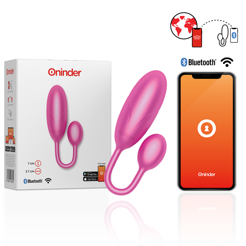 ONINDER – UOVO VIBRANTE DENVER ROSA 7 X 2,7 CM APP GRATUITA