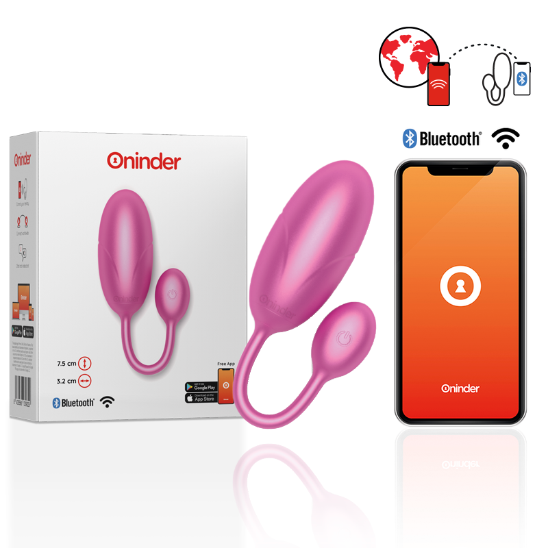 ONINDER – UOVO VIBRANTE TOKYO ROSA 7,5 X 3,2 CM APP GRATUITA