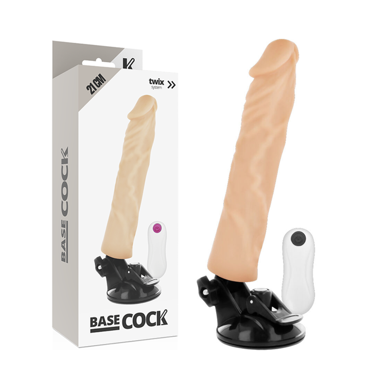 BASECOCK REALISTICO VIBRATORE TELECOMANDO CARNE 21 CM