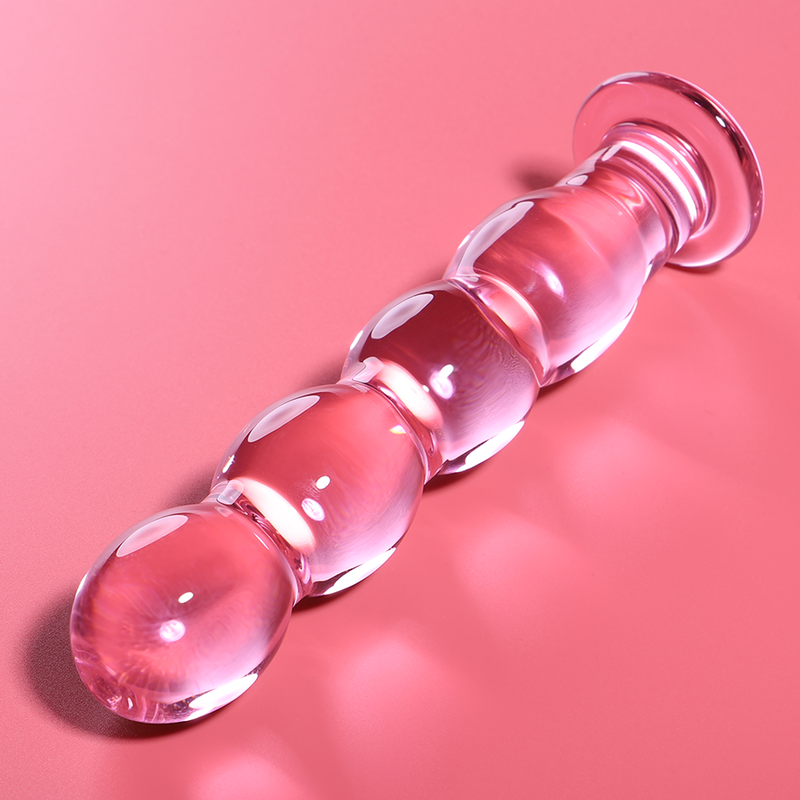 Dildo in vetro rosa borosilicato ‘Modello 10’ Nebula Series by IBIZA