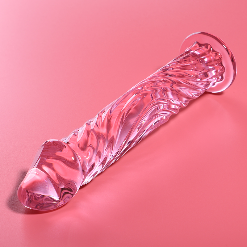 Dildo in vetro rosa borosilicato ‘Modello 12’ Nebula Series by IBIZA