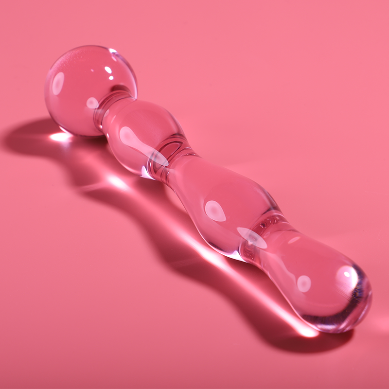 Dildo in vetro rosa borosilicato ‘Modello 13’ Nebula Series by IBIZA