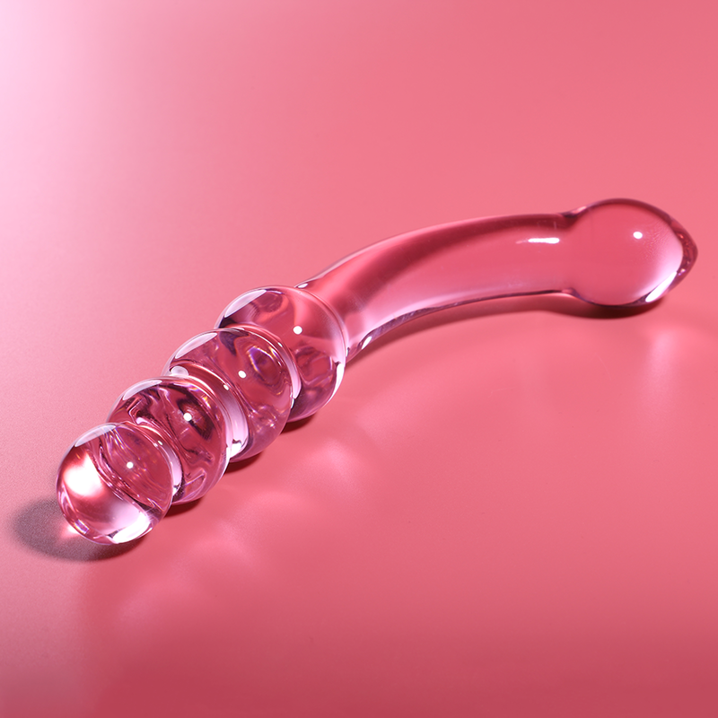 Dildo in vetro rosa borosilicato ‘Modello 14’ Nebula Series by IBIZA