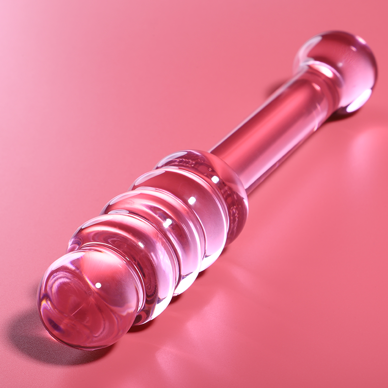 Dildo in vetro rosa borosilicato ‘Modello 20’ Nebula Series by IBIZA