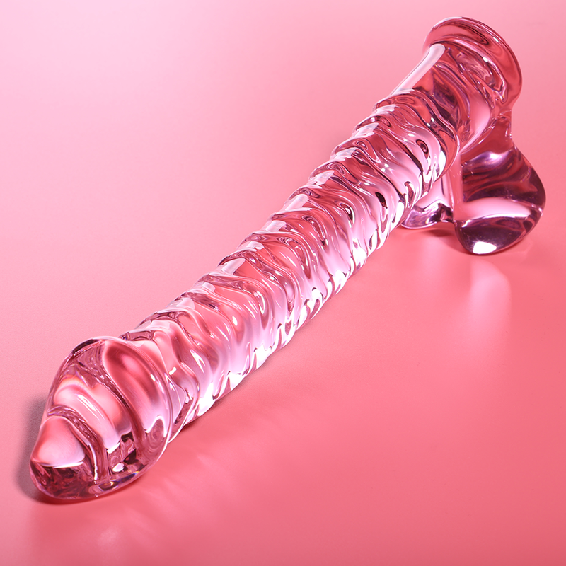 Dildo in vetro rosa borosilicato ‘Modello 23’ Nebula Series by IBIZA