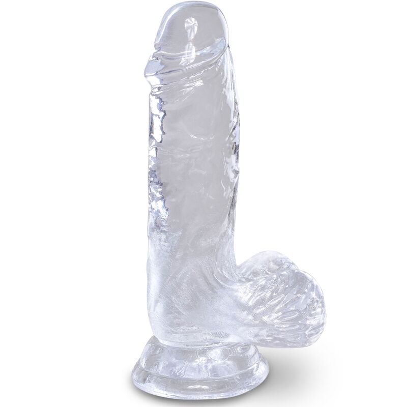 Dildo realistico trasparente da 15,2 cm ‘5” Cock with Balls’ serie KING COCK CLEAR PIPEDREAM