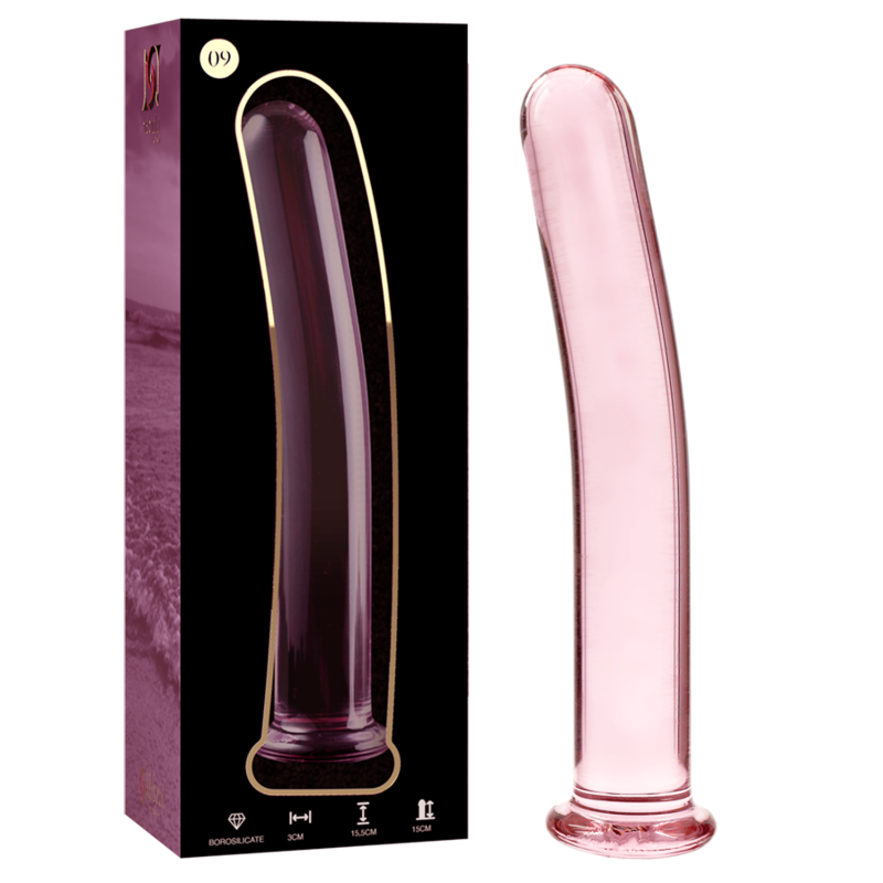 Dildo in vetro rosa borosilicato ‘Modello 09’ Nebula Series by IBIZA