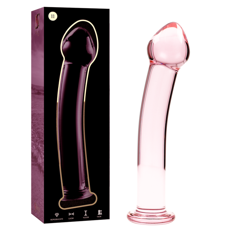 Dildo in vetro rosa borosilicato ‘Modello 11’ Nebula Series by IBIZA