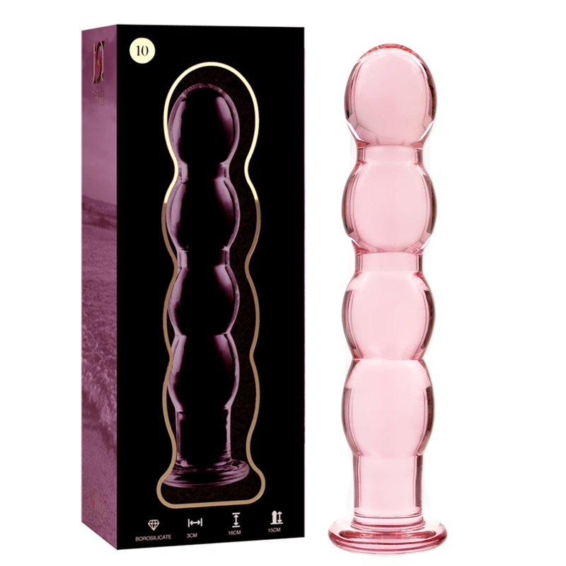 Dildo in vetro rosa borosilicato ‘Modello 10’ Nebula Series by IBIZA