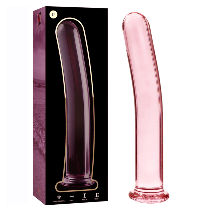 Dildo in vetro rosa borosilicato ‘Modello 17’ Nebula Series by IBIZA